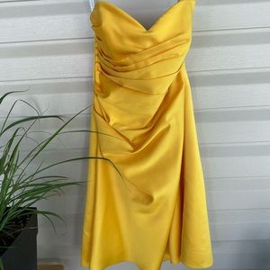 Bell Yellow Bridesmaid Dress- Sweetheart Neckline